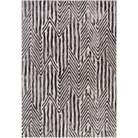 CONCORD GLOBAL 6 ft. 7 in. x 9 ft. 3 in. Lara Dancing Stripes - Ivory 45226